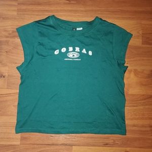 Emerald green crop top